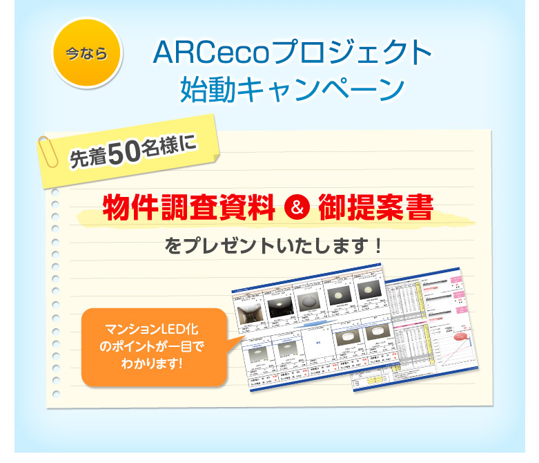 ARCecoプロジェクト始動キャンペーン